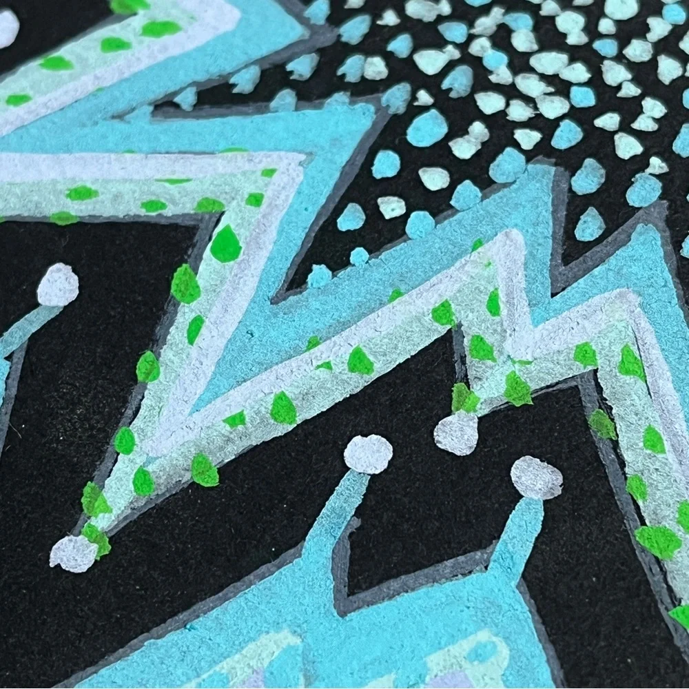Colorful Patterned Cards-Artist Designed & Painted. Very Special Luxury Cards